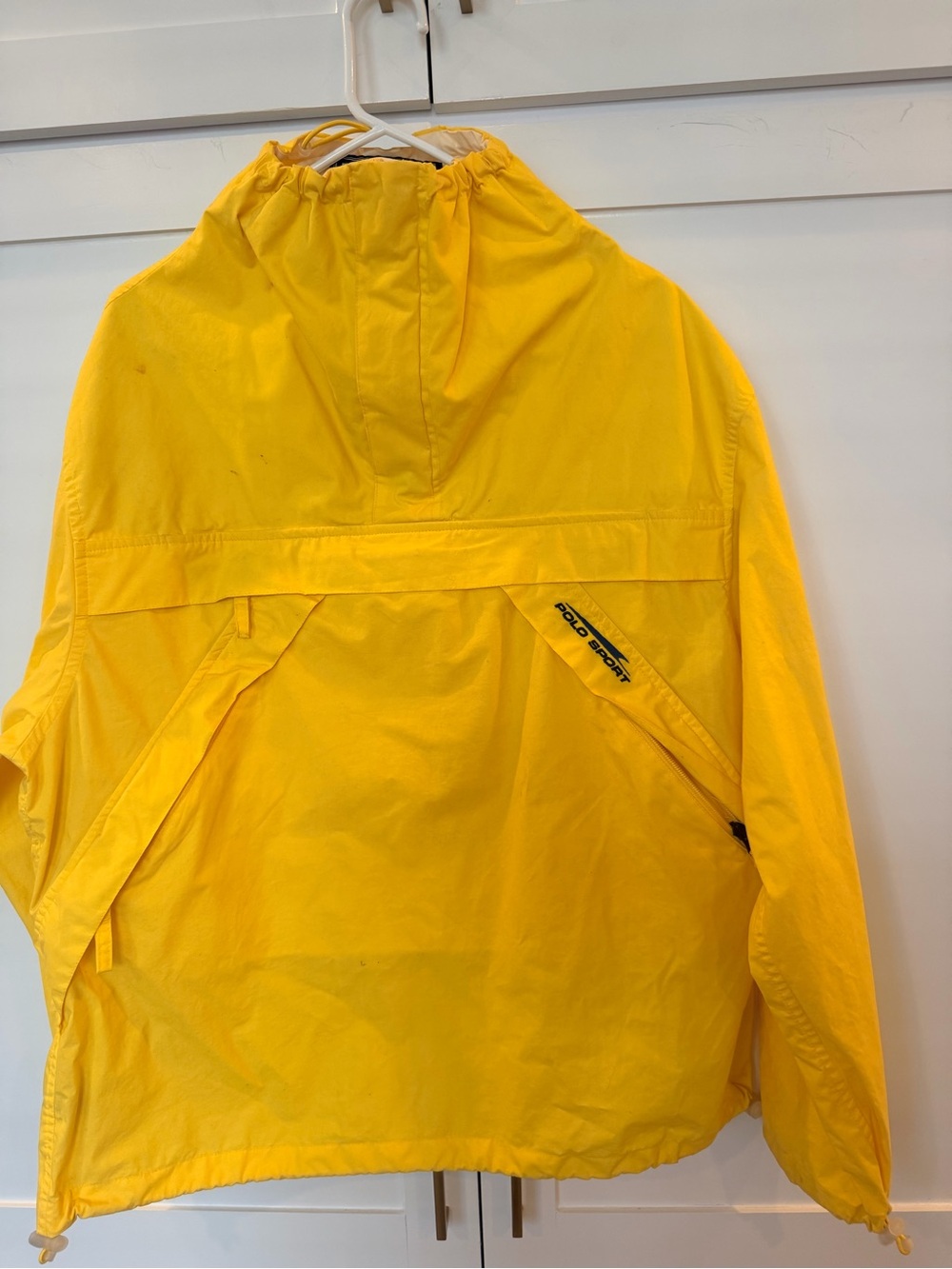 Vintage Polo Sport Ralph Lauren Yellow Anorak Jacket M 90s
